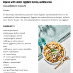a bowl of food on a table with a fork.