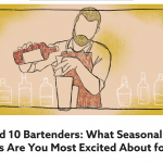 a picture of a man holding a bottle of alcohol.