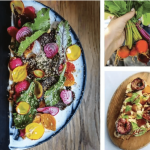 a collage of photos with different types of food.