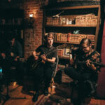 Musicians playing live