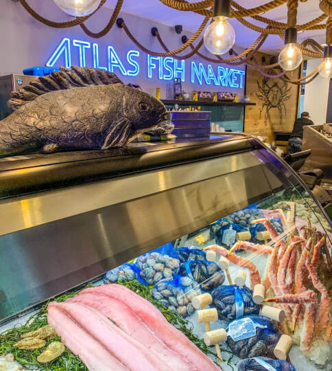 Atlas Fish Market counter