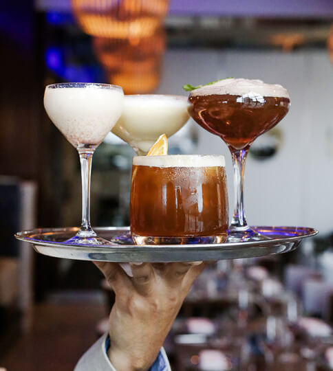 Serving cocktails
