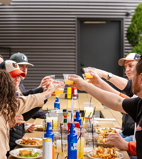 Friends cheers drinks