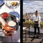 Lobster and woman