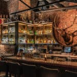 Fully stocked bar at Elk Room