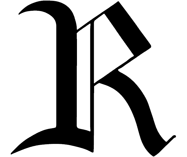 a black and white image of the letter k.